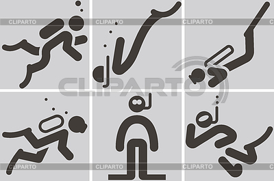 Diving icons | Stock Vector Graphics |ID 4541482