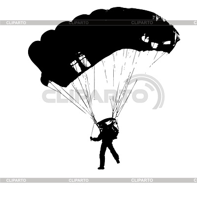 Парашютист Jumper в шлеме после скачка. Illustra | Векторный клипарт |ID 4979082