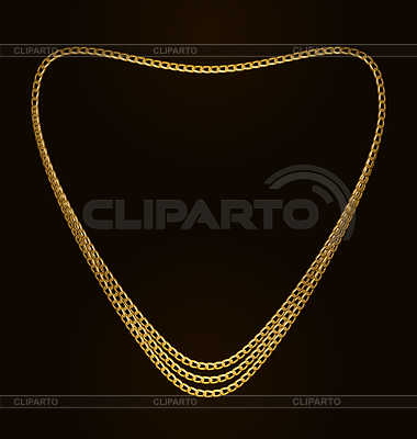 Beautiful Golden Chain of Heart Shape | Stock Vector Graphics |ID 5072561