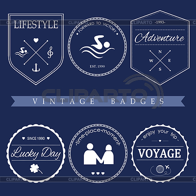 Set of vintage hipster logos | Stock Vector Graphics |ID 5429206