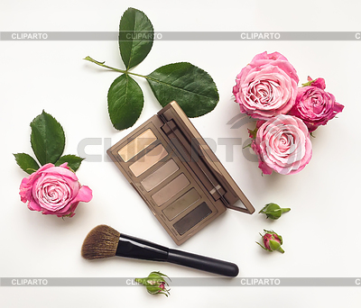 Decorative flat lay composition with cosmetics and | High resolution stock photo |ID 5815676
