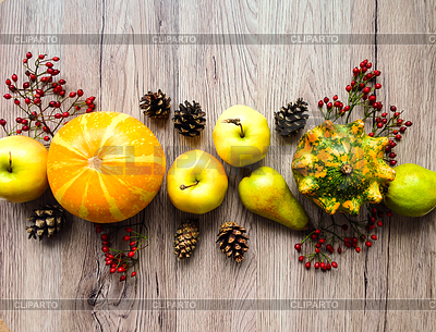 Stylish composition of vegetables, fruits, autumn | High resolution stock photo |ID 6017696