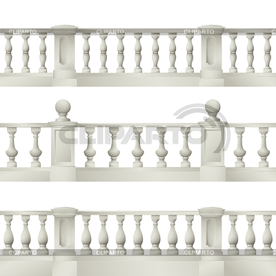 Elementos al aire libre y parque: balaustrada, vas decorativos | Ilustración vectorial de stock |ID 5047823