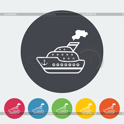Ship flat icon | Stock Vector Graphics |ID 4527827