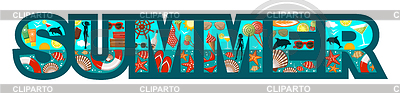 Inscripción de Verano | Ilustración vectorial de stock |ID 4702212