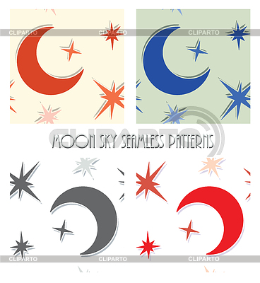 Mond Sternenhimmel nahtlose | Stock Vektorgrafik |ID 5655417