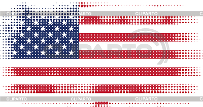 American flag halftone | Stock Vector Graphics |ID 5701774