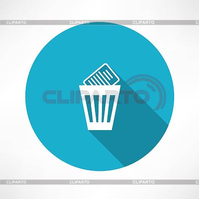 Canasta con documentos icono | Ilustración vectorial de stock |ID 4509411