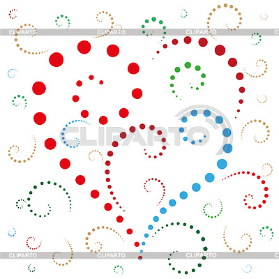 Abstracto fondo del corazón de puntos en San Valentín | Ilustración vectorial de stock |ID 4700356