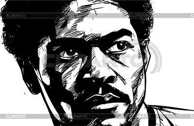 Retrato de hombre en estilo de dibujo a mano o grabado. 60 | Ilustración vectorial de stock |ID 7546706