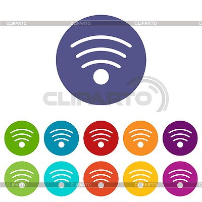 Wi-Fi с плоским значок | Векторный клипарт |ID 4787125