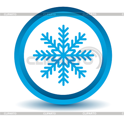 Icono de copo de nieve azul | Ilustración vectorial de stock |ID 4807267