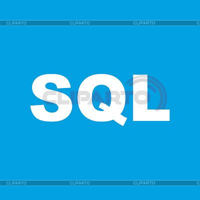 Icono blanco SQL | Ilustración vectorial de stock |ID 4872785