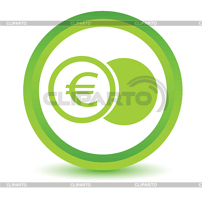 Green euro coin icon | Stock Vector Graphics |ID 4924178