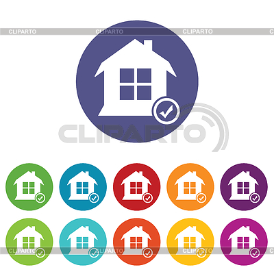 Casa seleccionada conjunto de iconos | Ilustración vectorial de stock |ID 5007772