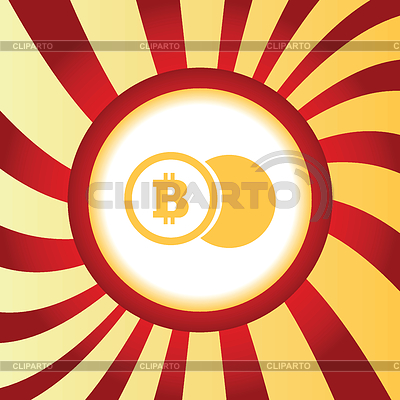 Bitcoin abstracto icono de la moneda | Ilustración vectorial de stock |ID 5062069