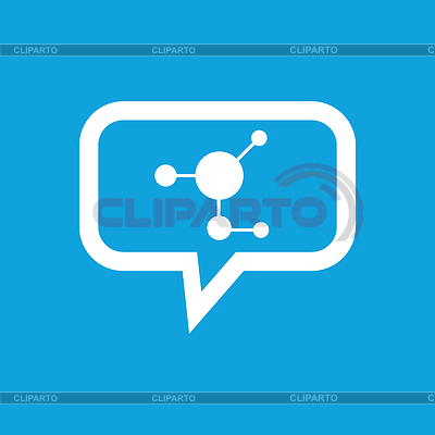 Icono de mensaje Molécula | Ilustración vectorial de stock |ID 5080871