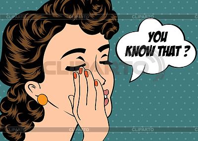 Arte pop retro lindo mujer en los cómics de estilo | Ilustración vectorial de stock |ID 4542959