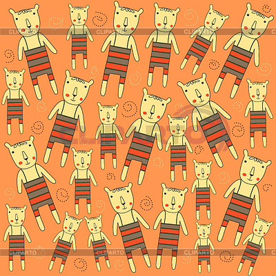 Modelo inconsútil con los osos | Ilustración vectorial de stock |ID 5047700