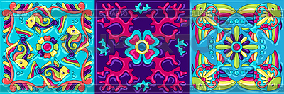 Mexican talavera ceramic tile pattern with fishes | Stock Vector Graphics |ID 6834440
