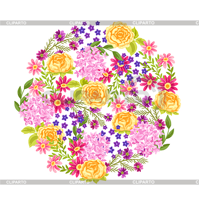 Hintergrund mit hübschen Blumen | Stock Vektorgrafik |ID 6962519