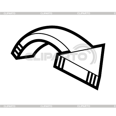 Flecha de graffiti abstracto. Dibujos animados adolescente creativo | Ilustración vectorial de stock |ID 7261957