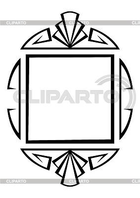 Marco con adorno Art Deco. Elemento abstracto en | Ilustración vectorial de stock |ID 7390539