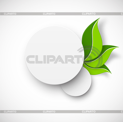 Papier weißer Kreis mit Blättern | Stock Vektorgrafik |ID 4827425