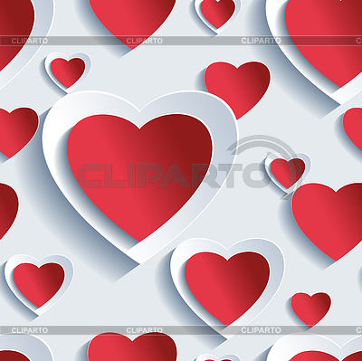 Valentine`s Day seamless pattern, 3d hearts | Stock Vector Graphics |ID 4770872