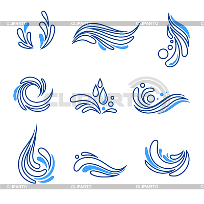 Water drop and splash eco icon set | Stock Vector Graphics |ID 4828302