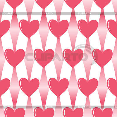 Modelo romántico inconsútil con los corazones | Ilustración vectorial de stock |ID 5507887
