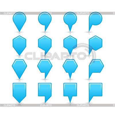 Cyan mapa de color icono de ubicación de satén signo pin con sombra gris y la reflexión | Ilustración vectorial de stock |ID 4633902