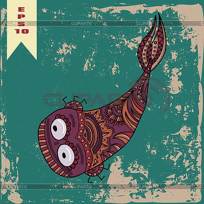 Colorful ethnic hand-drawn creature monster | Stock Vector Graphics |ID 4693727