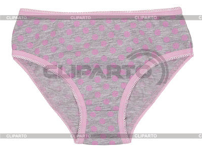Elegant polka-dot panties isolated on white | High resolution stock photo |ID 4651308