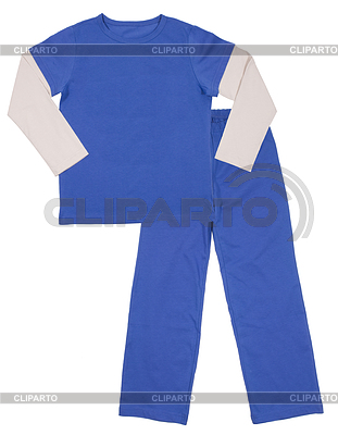 Azul niños `pijama. en blanco | Foto de alta resolución |ID 4652449