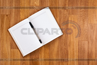 Blank notepad with office supplies on wooden table | High resolution stock photo |ID 4521338
