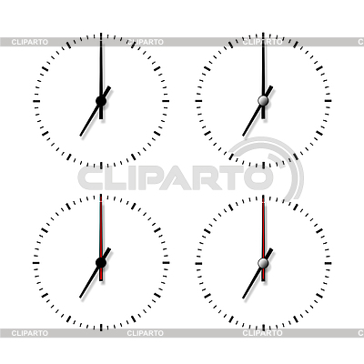 Set of clocks without numbers | High resolution stock photo |ID 5001925