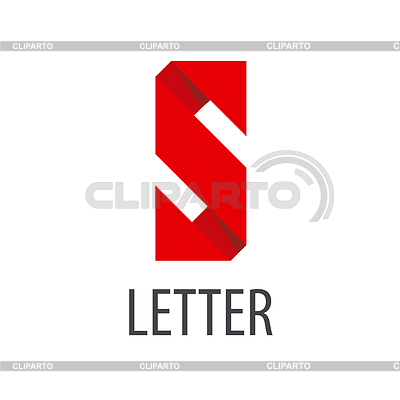 Logo red ribbon in shape of letter S | Stock Vector Graphics |ID 5216760