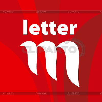 Logotipo de la letra M en fondo rojo | Ilustración vectorial de stock |ID 5216796
