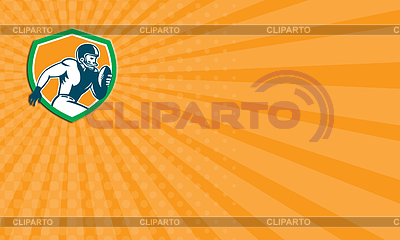 Business card American Football Player Running | High resolution stock illustration |ID 4595973