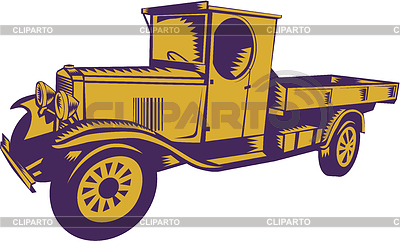 1920 Camioneta Xilografía | Ilustración vectorial de stock |ID 5404350