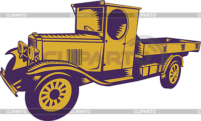 1920-е годы пикап гравюра на дереве | Векторный клипарт |ID 5404350