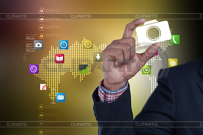 Man with camera icon | High resolution stock photo |ID 7306715
