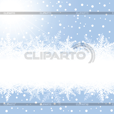 Christmas snowflakes and sun on blue background | Stock Vector Graphics |ID 4576137
