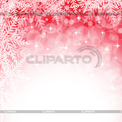 Los copos de nieve de Navidad sobre fondo rojo | Ilustración vectorial de stock |ID 4621939