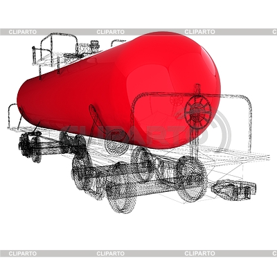 Coche modelo cisterna 3D | Ilustración de alta resolución |ID 4846546