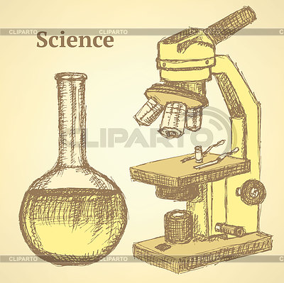 Sketch scintifical set in vintage style | Stock Vector Graphics |ID 4569966