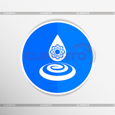 Iconos químicas icono gota fórmula elemento agua | Ilustración vectorial de stock |ID 5032563