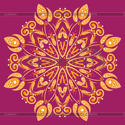 Round Floral Ornament | High resolution stock illustration |ID 5863864