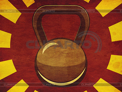 Kettlebell Retro diseño texturizado | Ilustración de alta resolución |ID 7134211